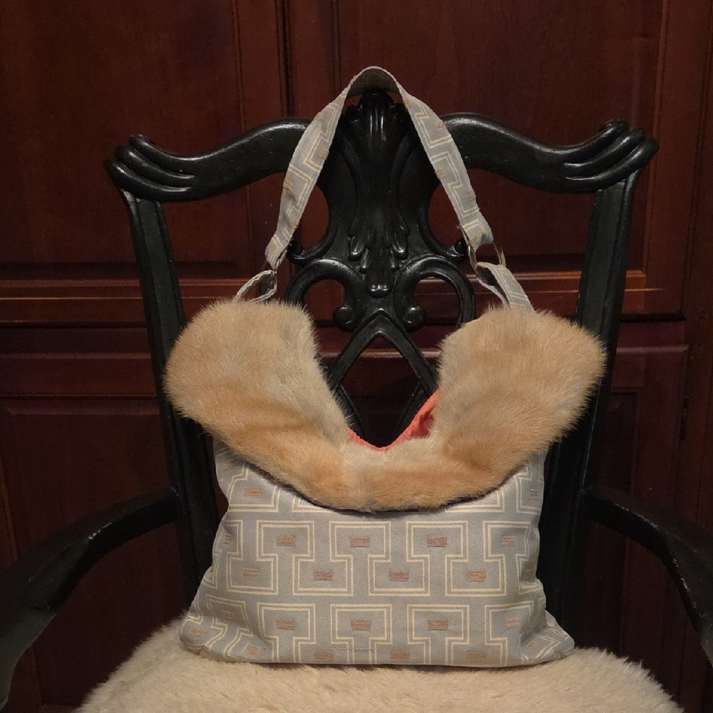 Lovely Mink Trimmed Bag